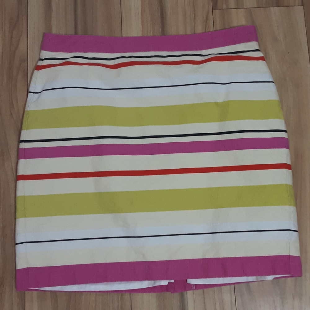 Banana Republic Multi-color Stripe Pencil Mini Skirt Size 14.